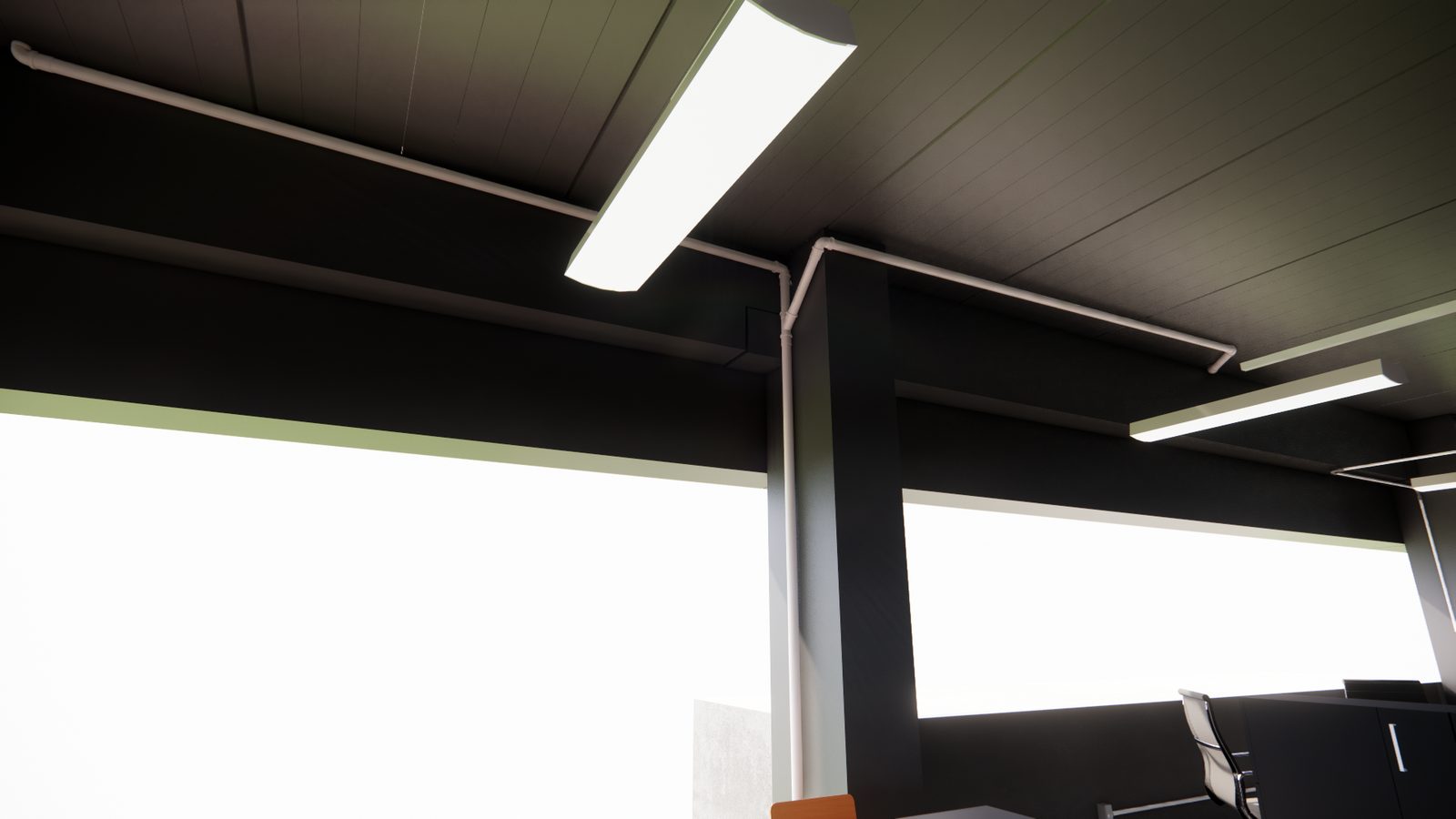 Detalhe arquitetônico em modelo BIM