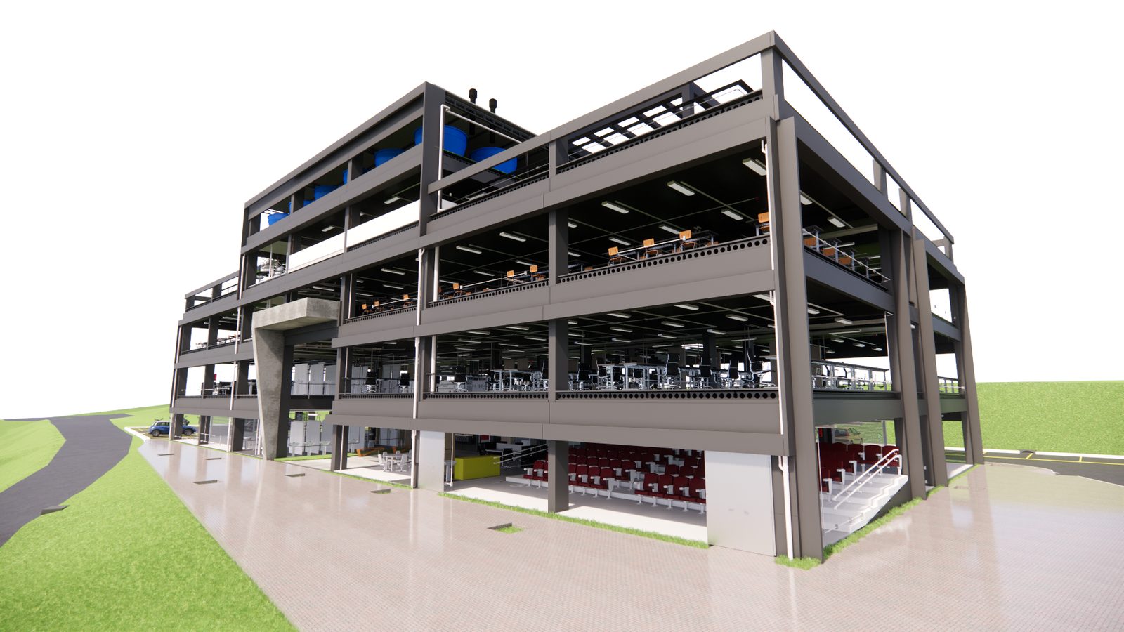 Modelo BIM de estrutura metálica desenvolvido pela UCHOA BIM & CUSTOS
